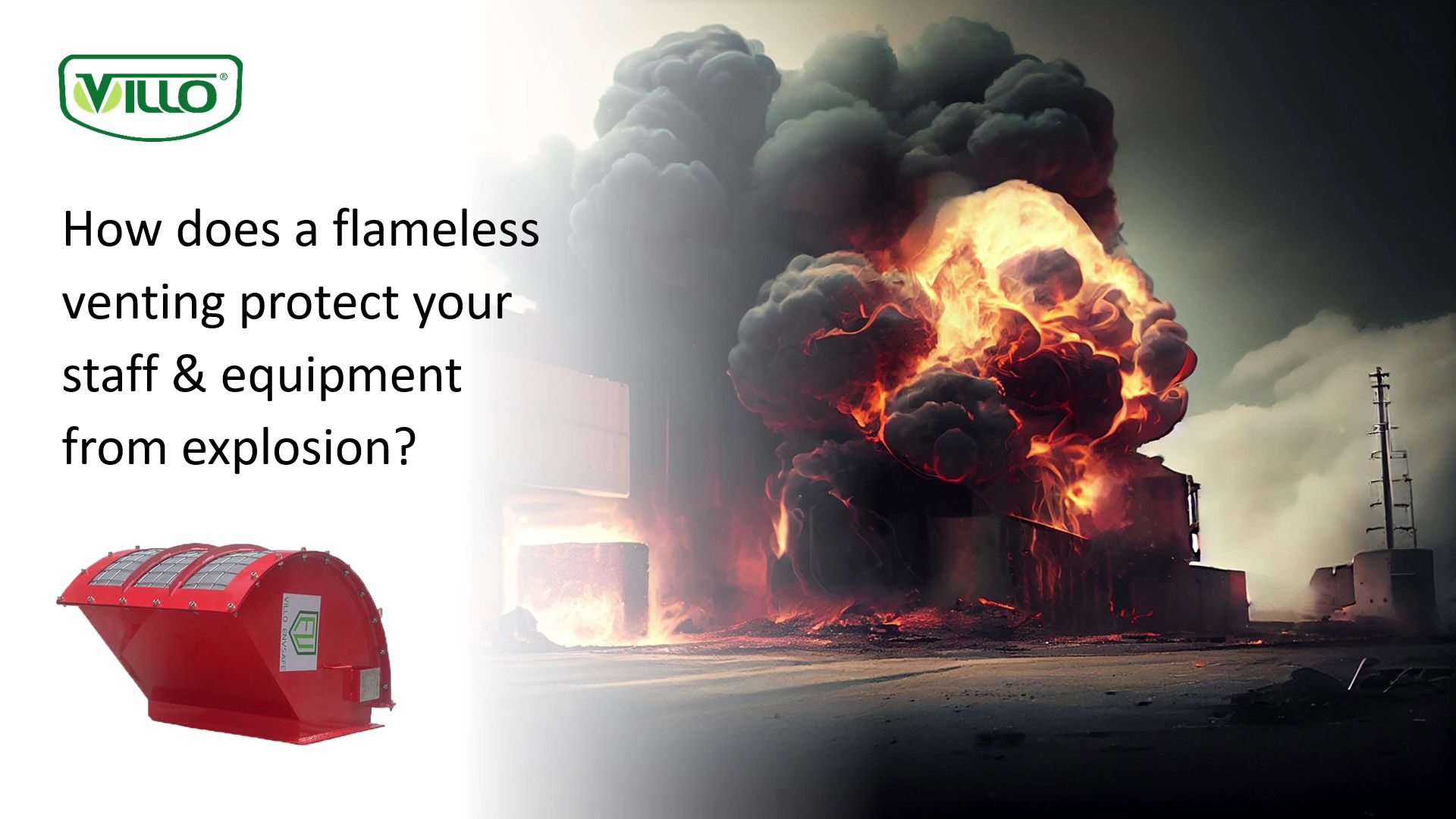 How does a flameless venting protect your staff & equipment from explosion?